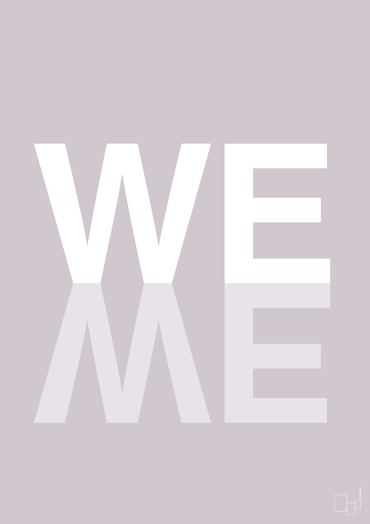 plakat: we me - dusty lilac-Retro-A1two3