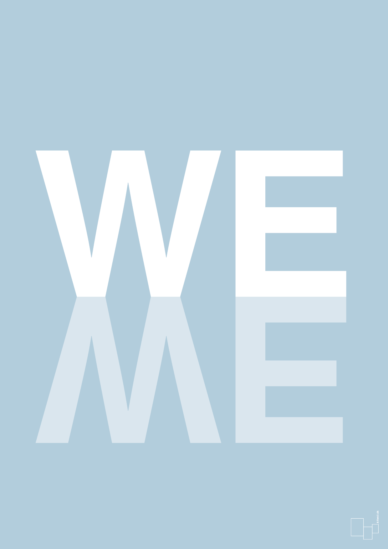 plakat: we me - heavenly blue-Retro-A1two3