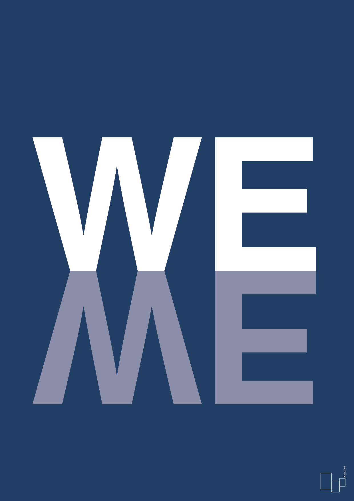 plakat: we me - lapis blue-Retro-A1two3