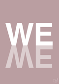 plakat: we me - light rose-Retro-A1two3