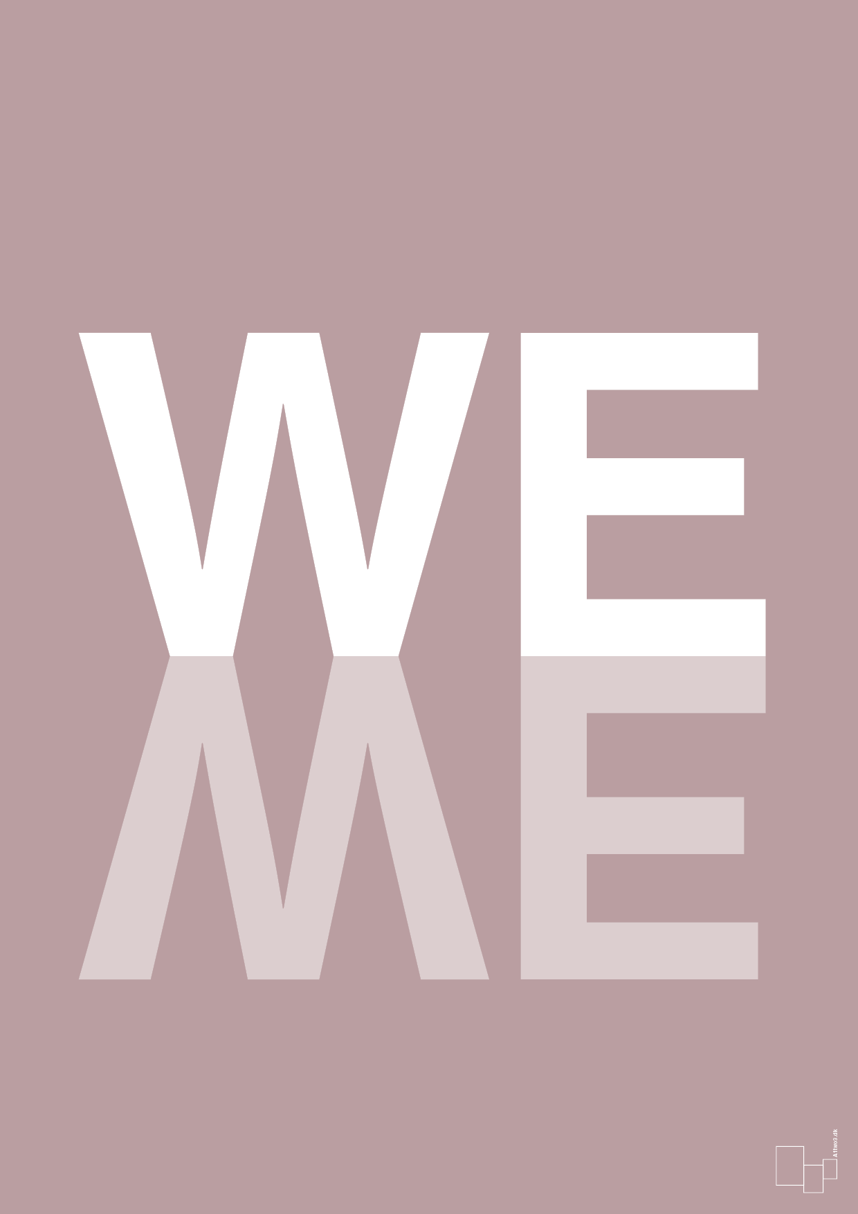 plakat: we me - light rose-Retro-A1two3