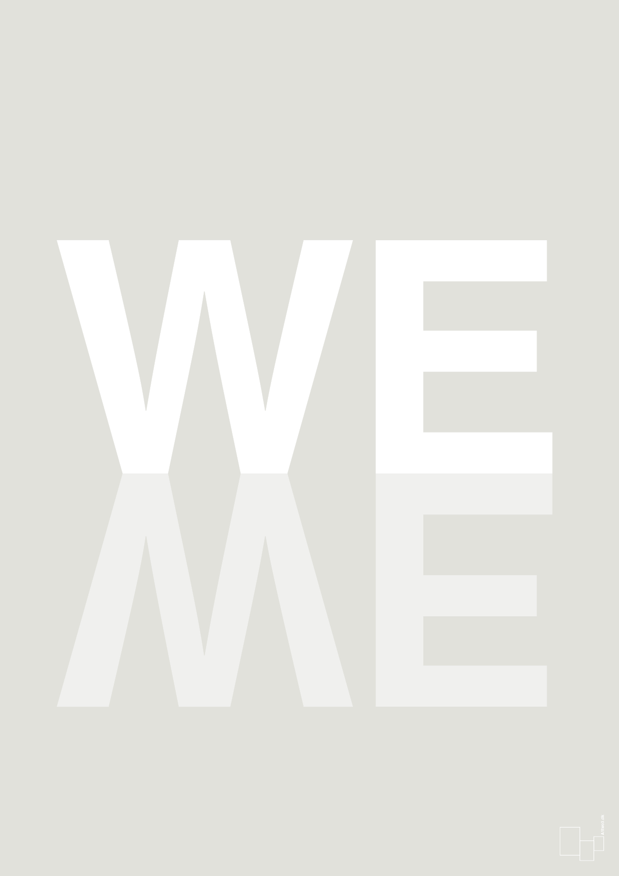 plakat: we me - painters white-Retro-A1two3