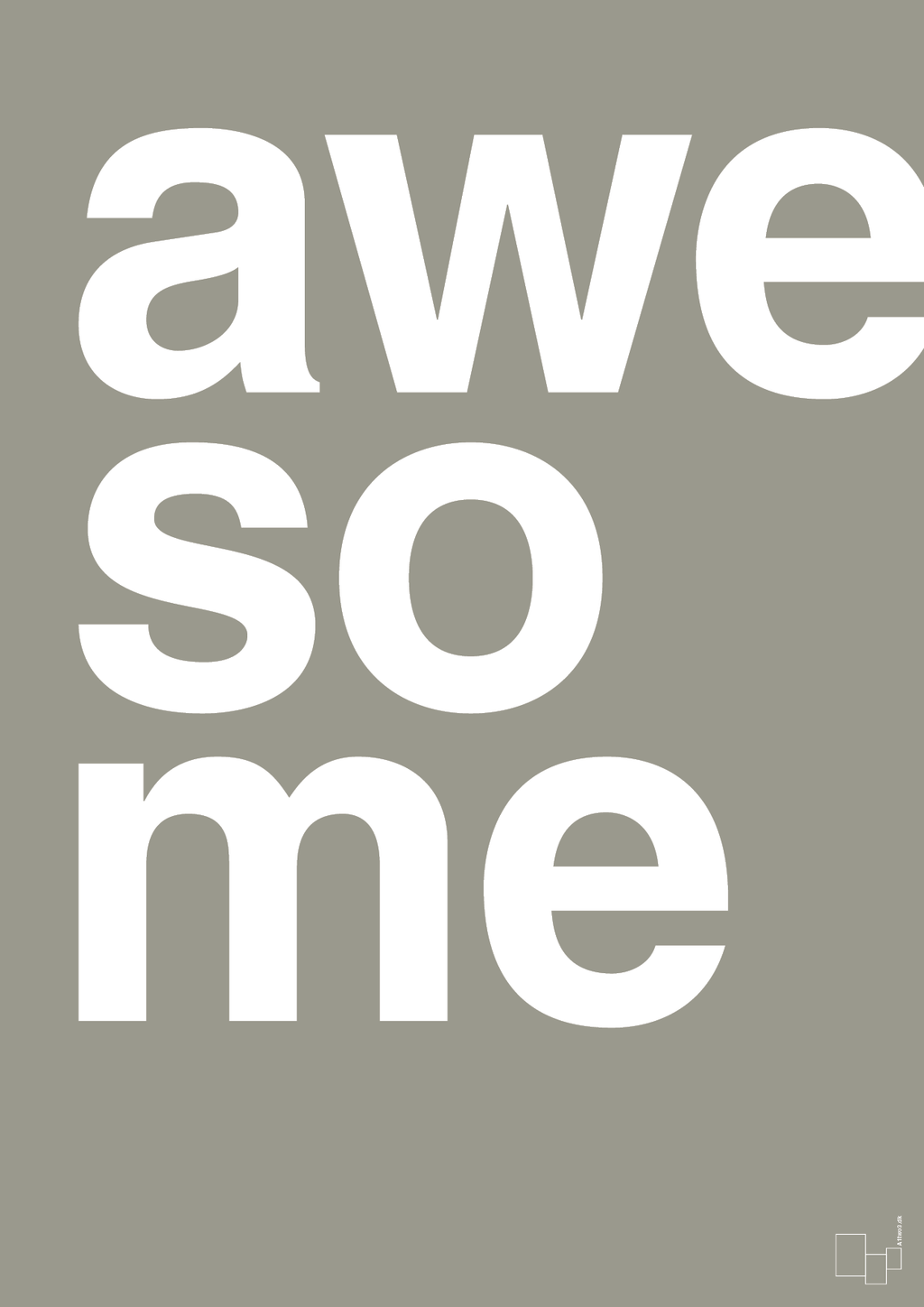 plakat: awesome - battleship gray-Retro-A1two3