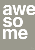plakat: awesome - battleship gray-Retro-A1two3