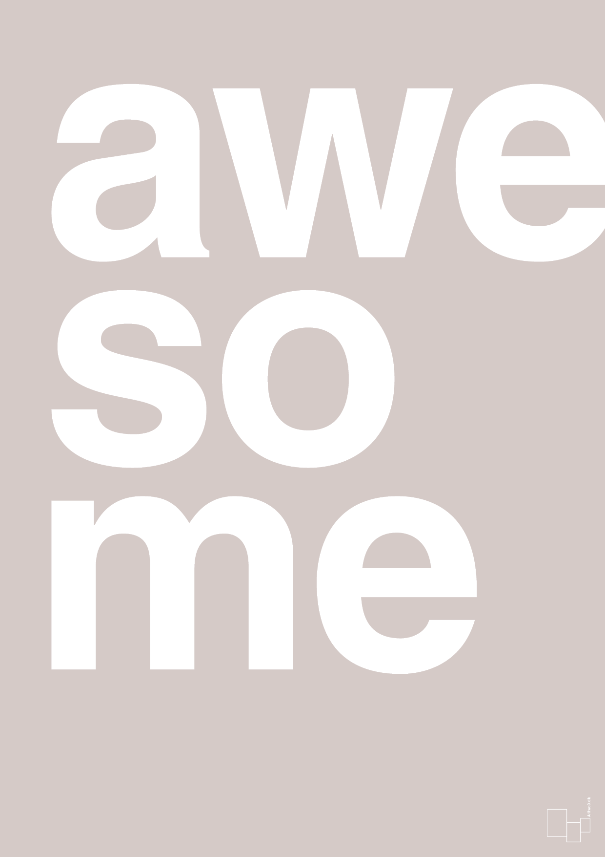 plakat: awesome - broken beige-Retro-A1two3
