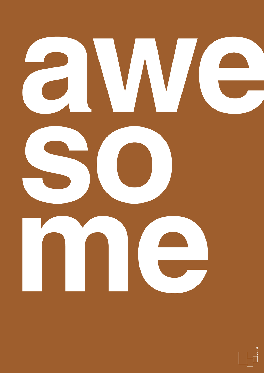 plakat: awesome - cognac-Retro-A1two3