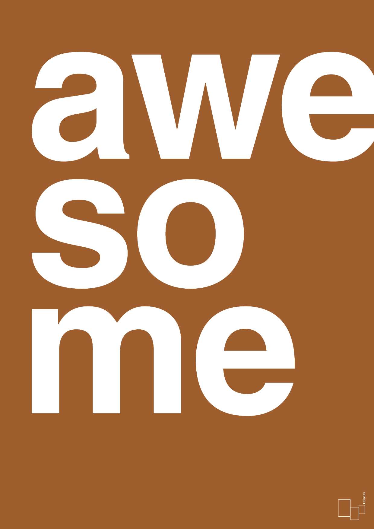 plakat: awesome - cognac-Retro-A1two3
