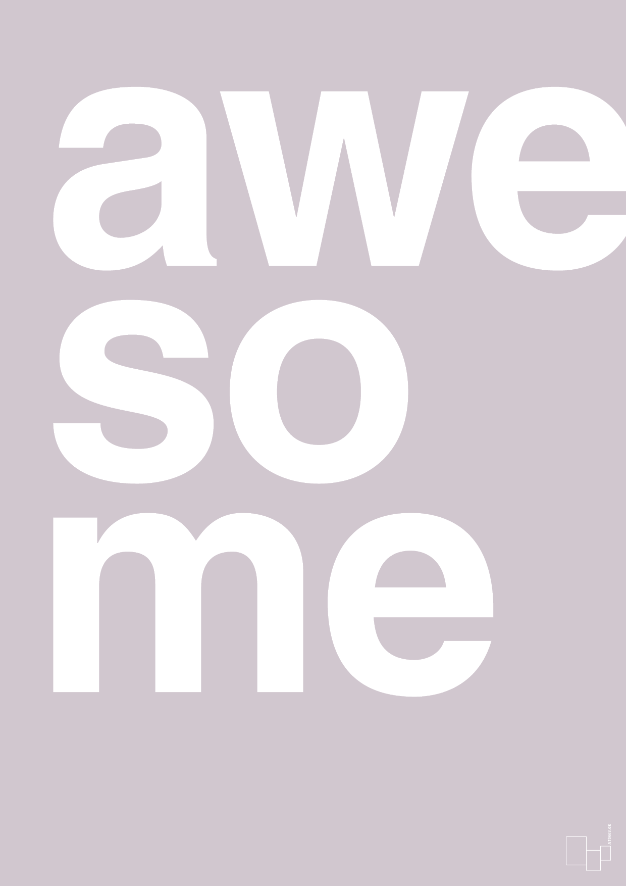 plakat: awesome - dusty lilac-Retro-A1two3