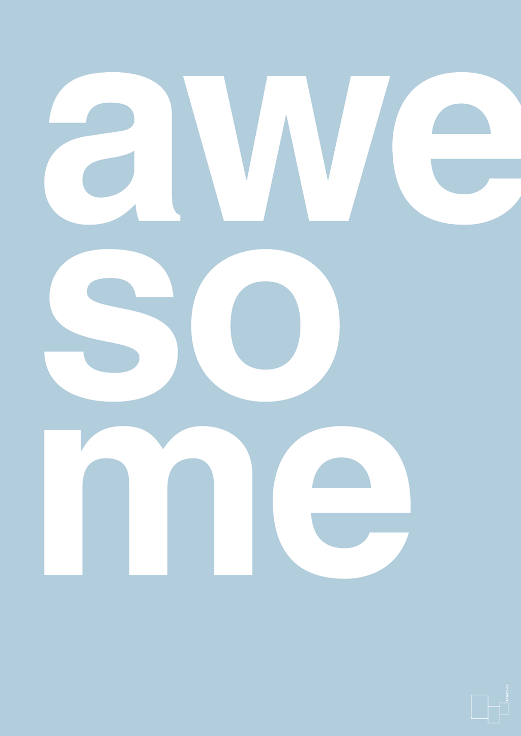 plakat: awesome - heavenly blue-Retro-A1two3