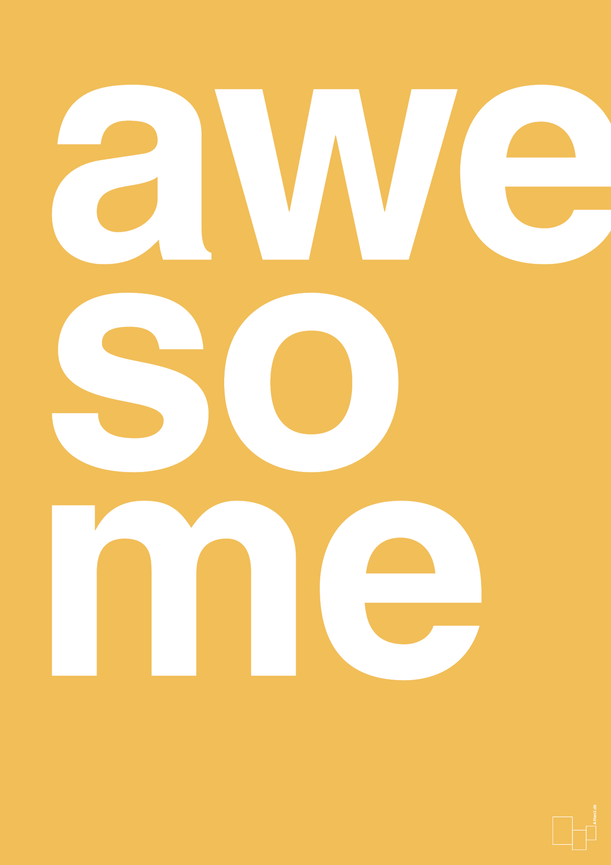 plakat: awesome - honeycomb-Retro-A1two3