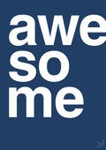plakat: awesome - lapis blue-Retro-A1two3