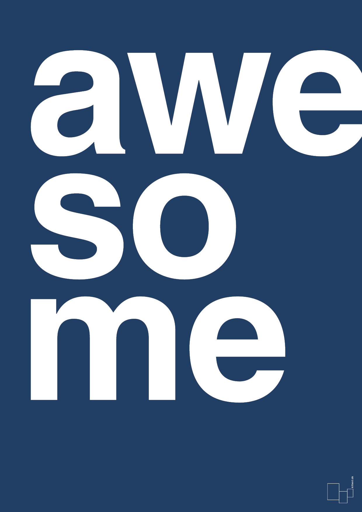 plakat: awesome - lapis blue-Retro-A1two3
