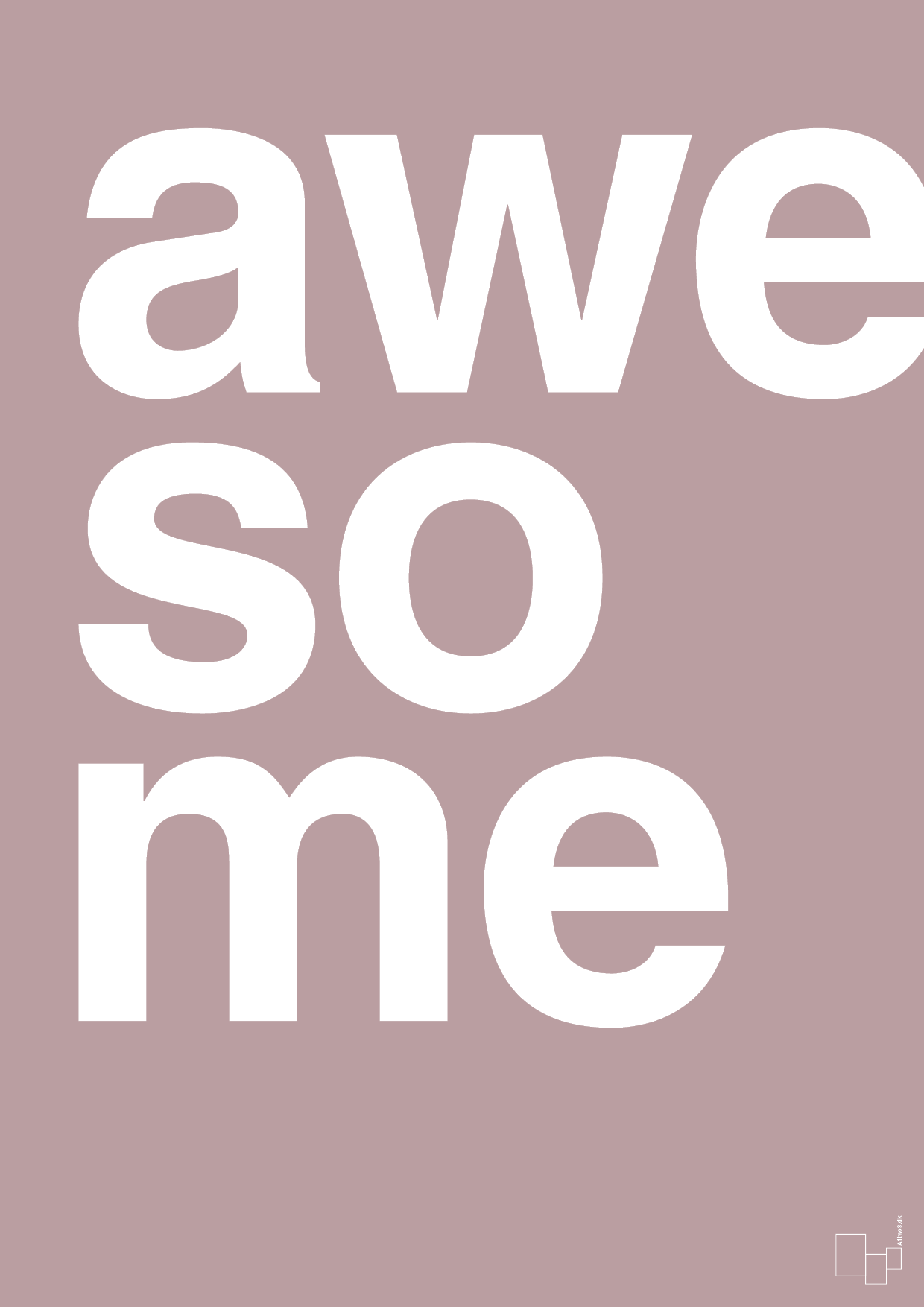 plakat: awesome - light rose-Retro-A1two3