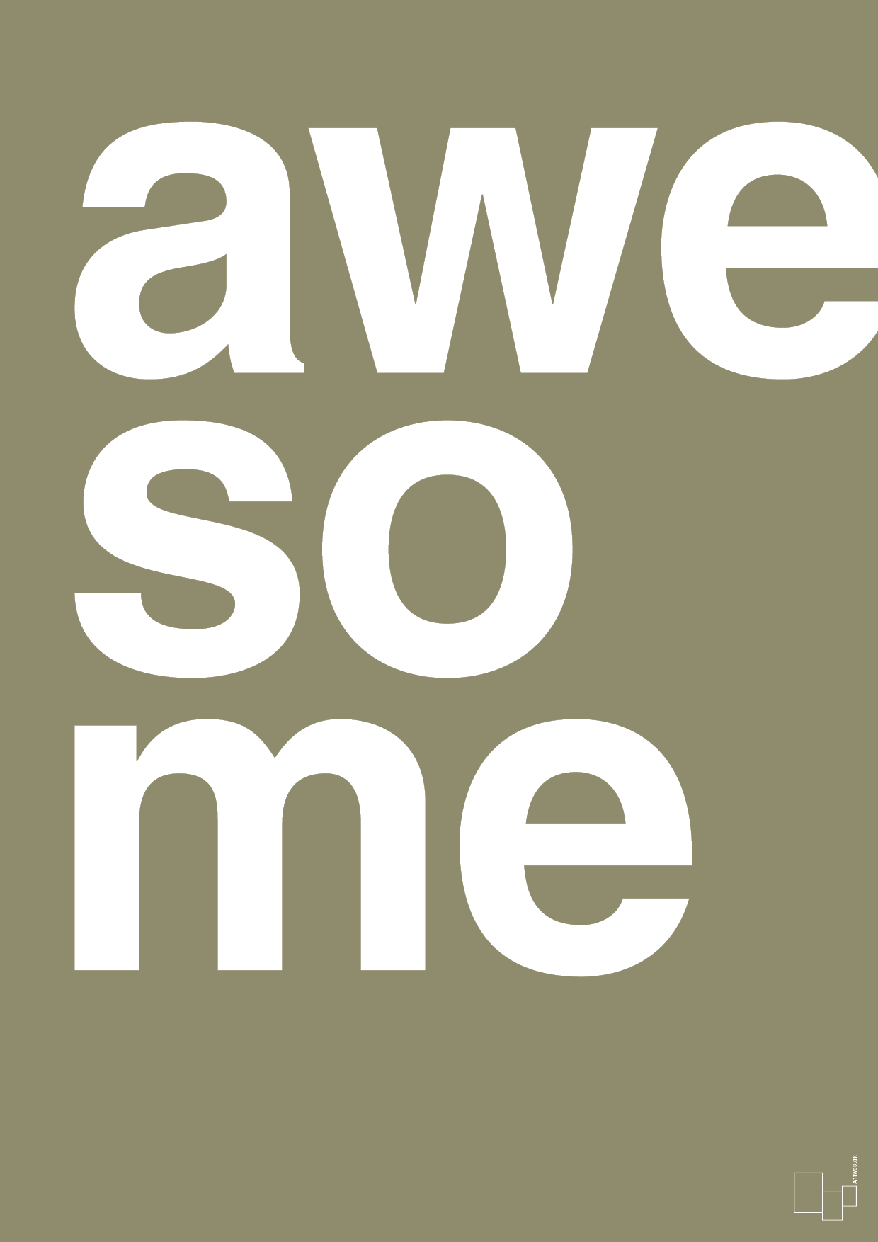 plakat: awesome - misty forrest-Retro-A1two3