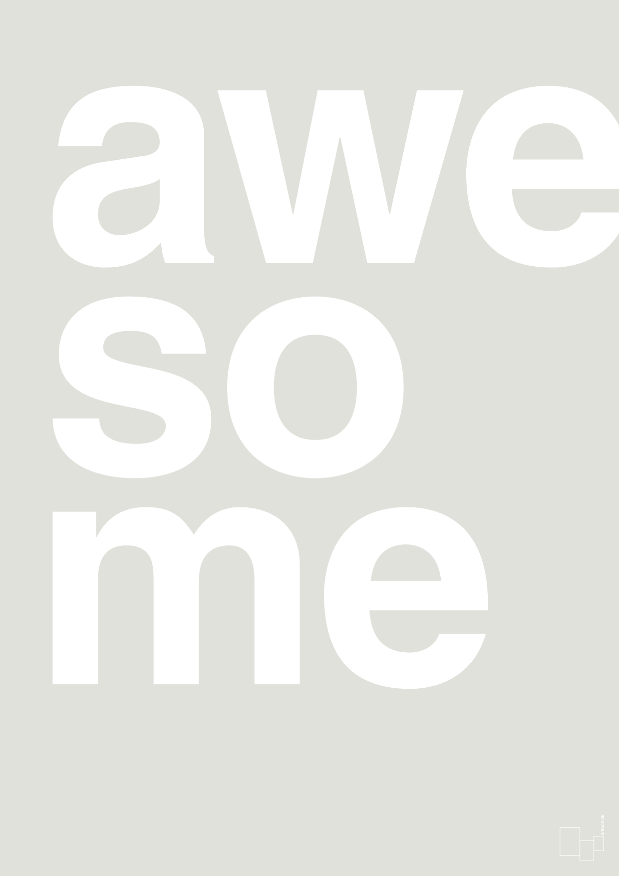plakat: awesome - painters white-Retro-A1two3
