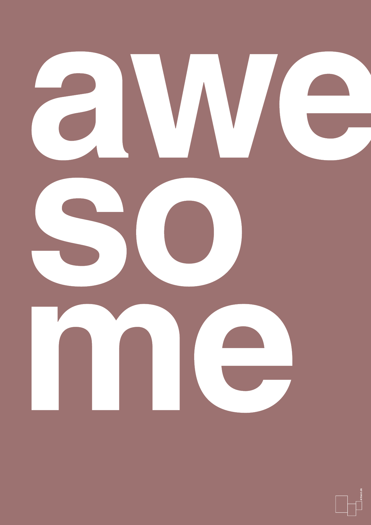 plakat: awesome - plum-Retro-A1two3