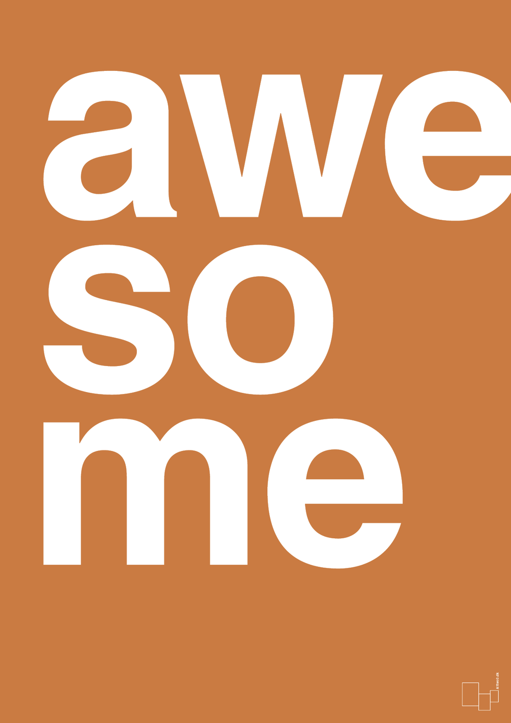 plakat: awesome - rumba orange-Retro-A1two3