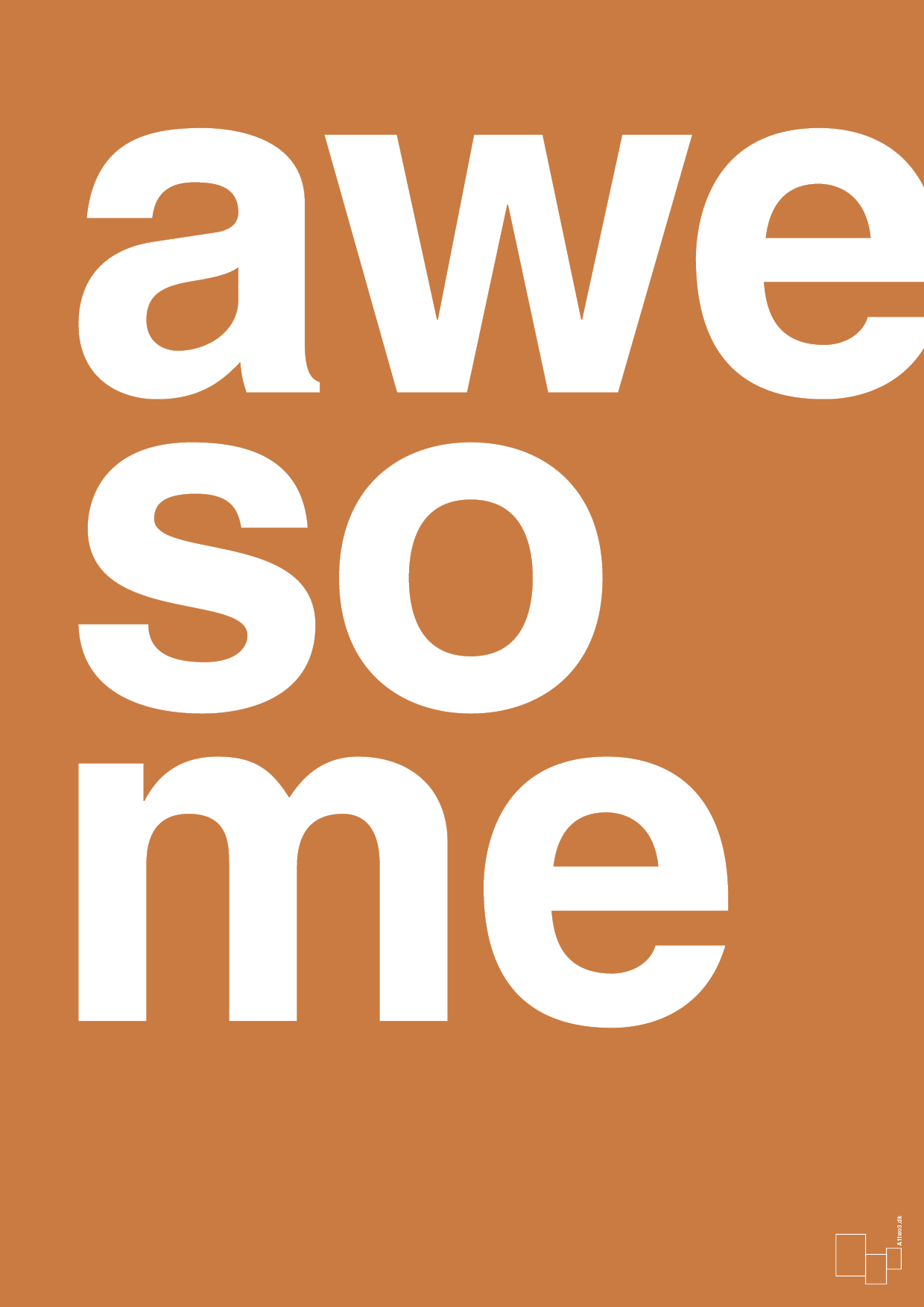 plakat: awesome - rumba orange-Retro-A1two3