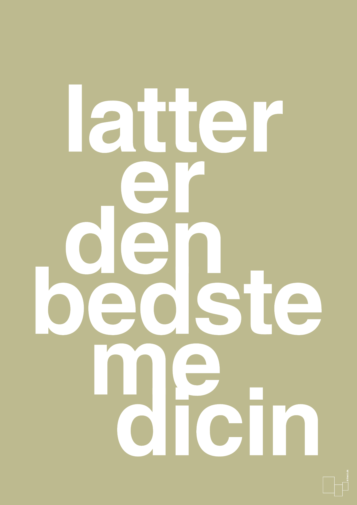 plakat: latter er den bedste medicin - back to nature-Sundhed-A1two3