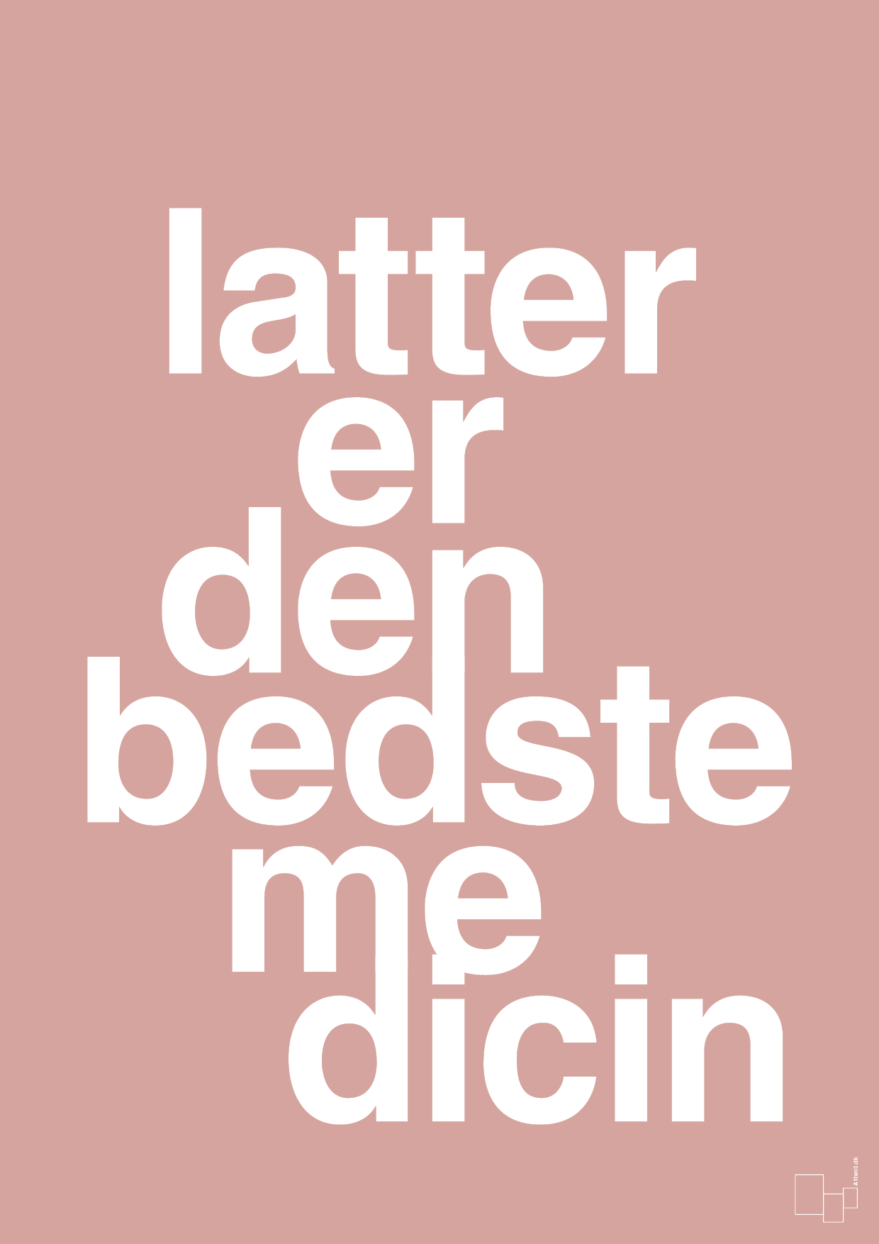 plakat: latter er den bedste medicin - bubble shell-Sundhed-A1two3