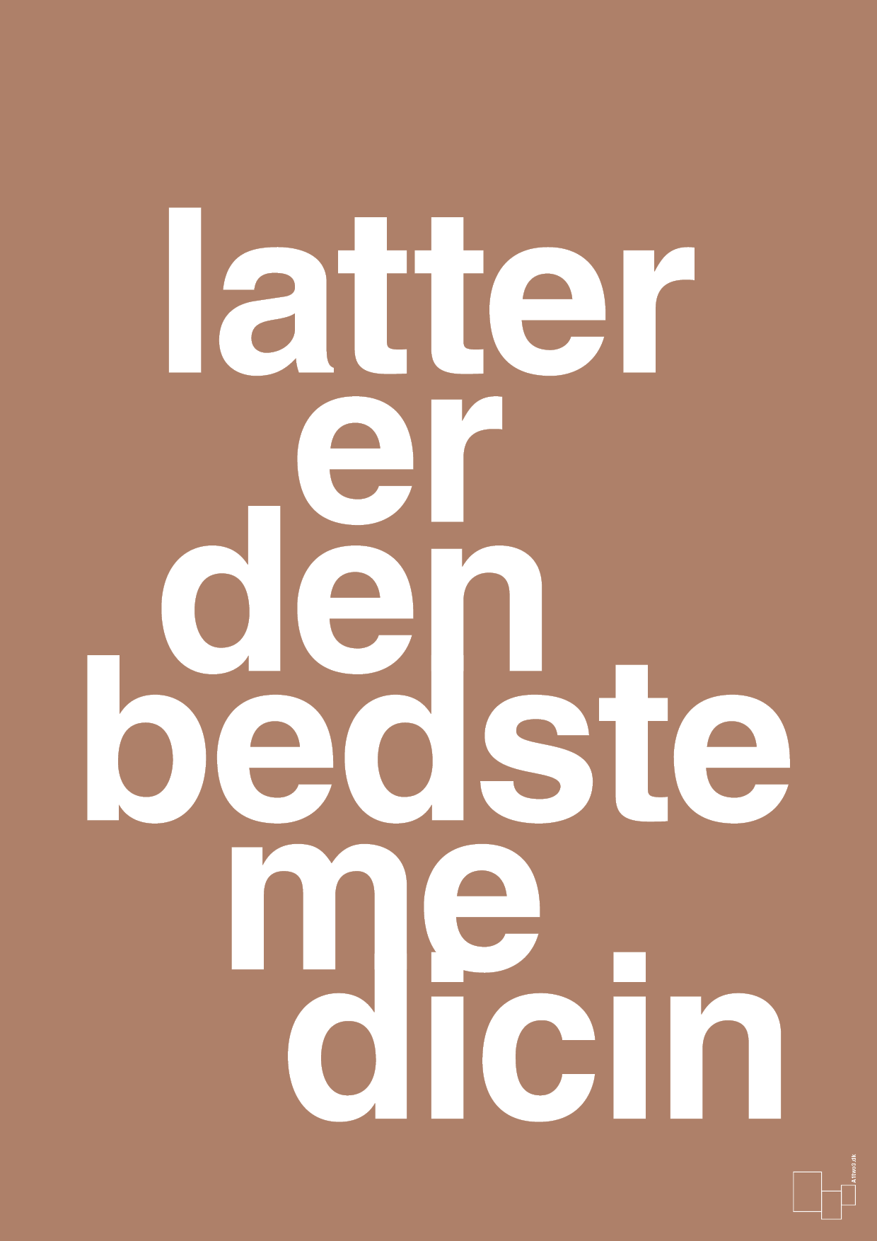 plakat: latter er den bedste medicin - cider spice-Sundhed-A1two3