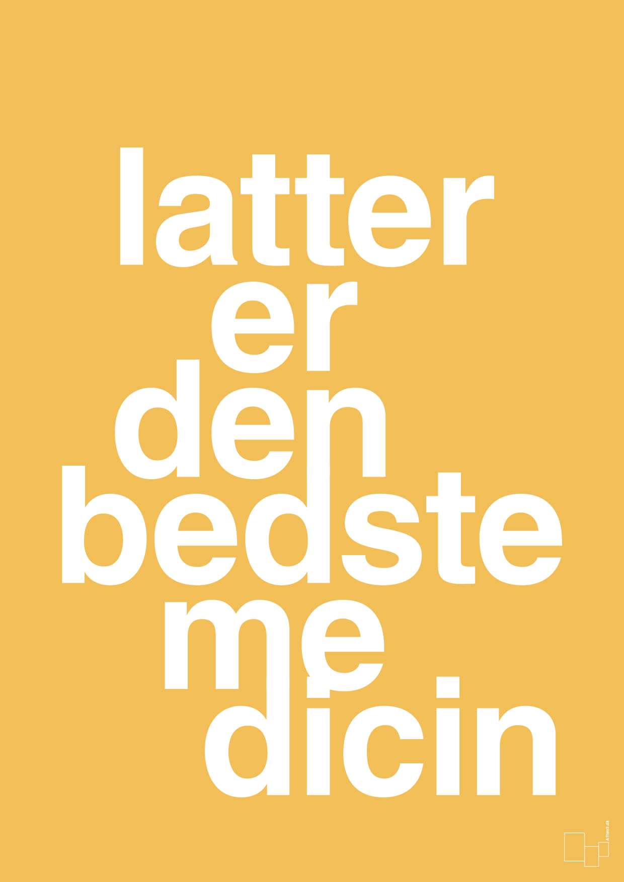 plakat: latter er den bedste medicin - honeycomb-Sundhed-A1two3