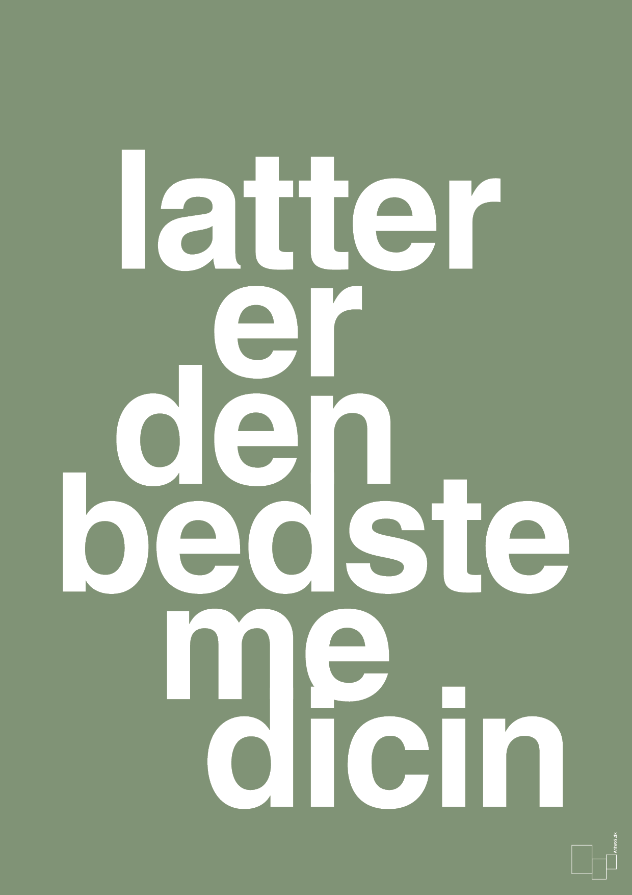plakat: latter er den bedste medicin - jade-Sundhed-A1two3