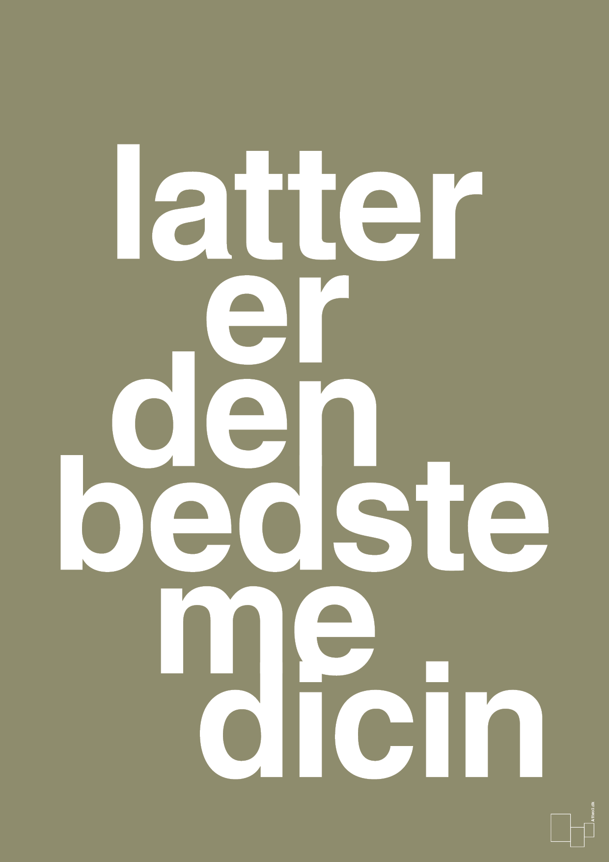 plakat: latter er den bedste medicin - misty forrest-Sundhed-A1two3