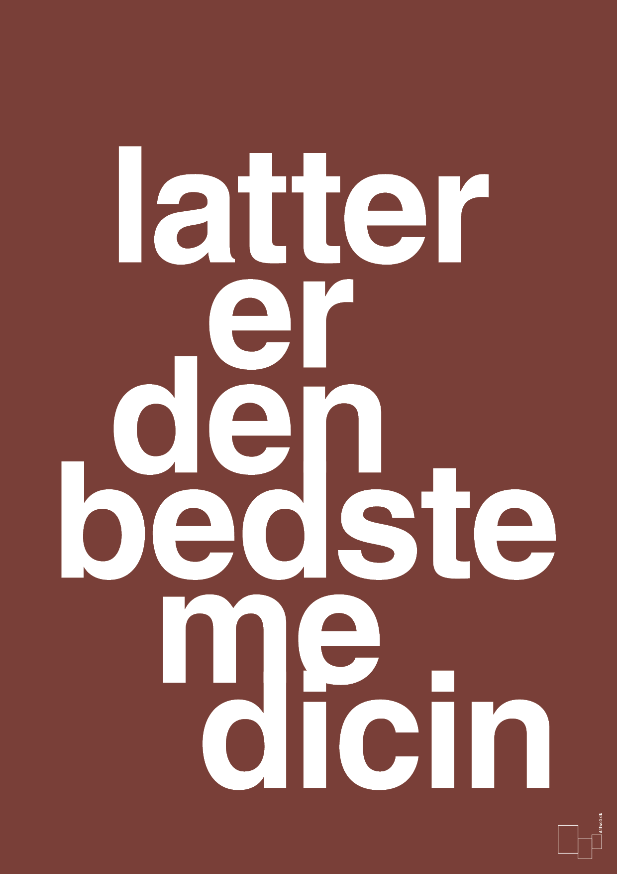 plakat: latter er den bedste medicin - red pepper-Sundhed-A1two3