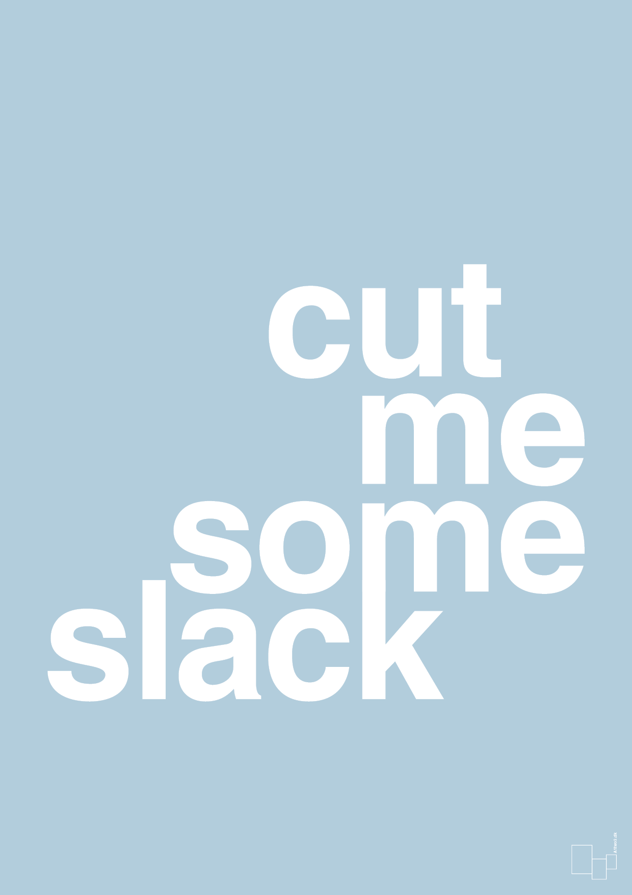plakat: cut me some slack - heavenly blue-Livet-A1two3