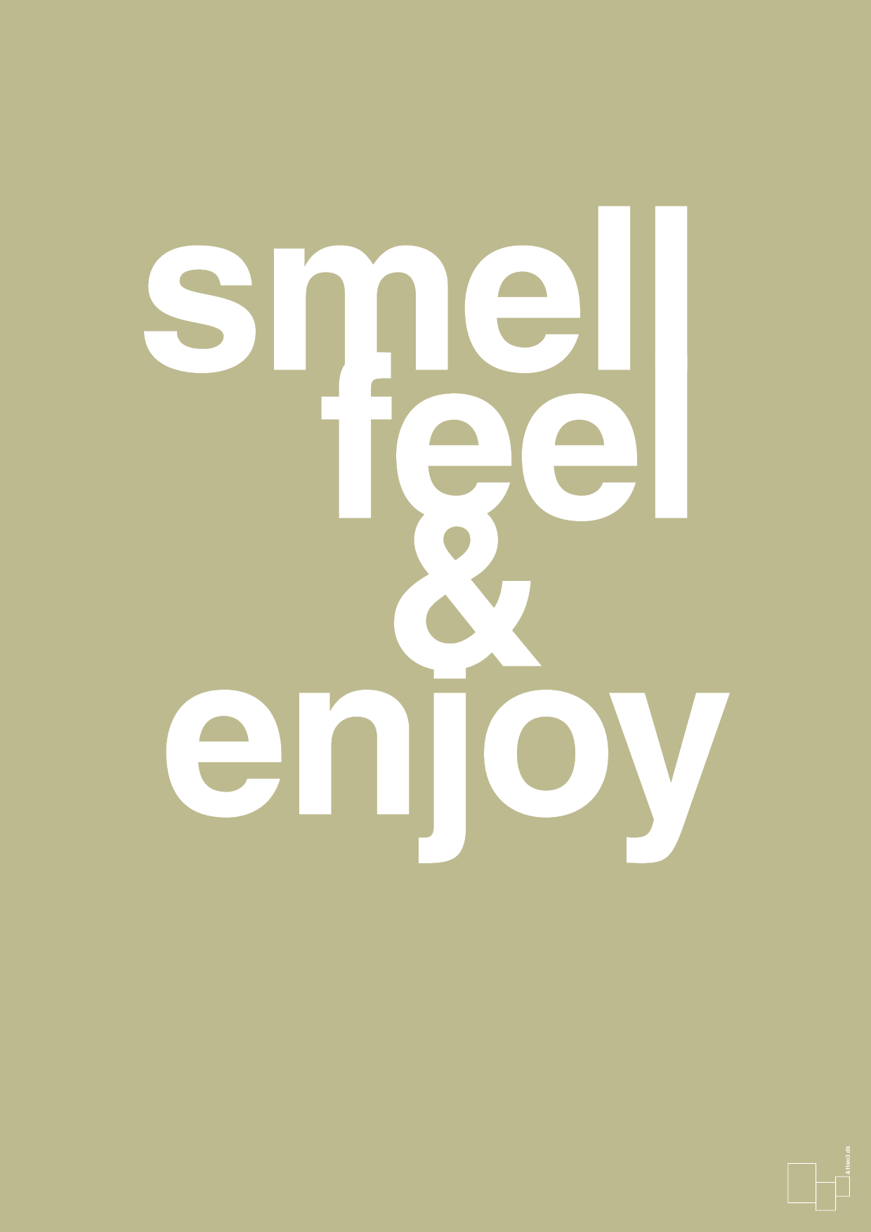 plakat: smell feel enjoy - back to nature-Livet-A1two3