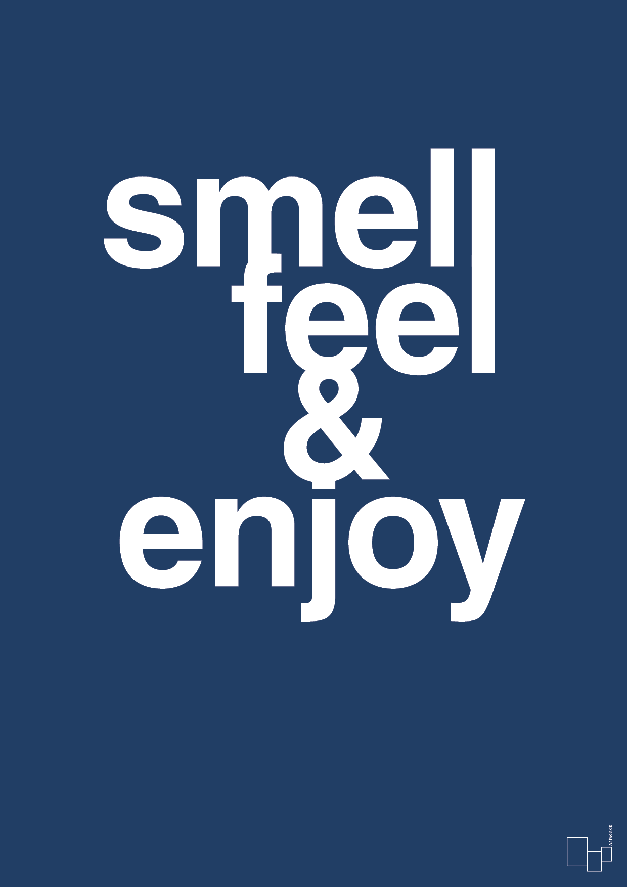 plakat: smell feel enjoy - lapis blue-Livet-A1two3