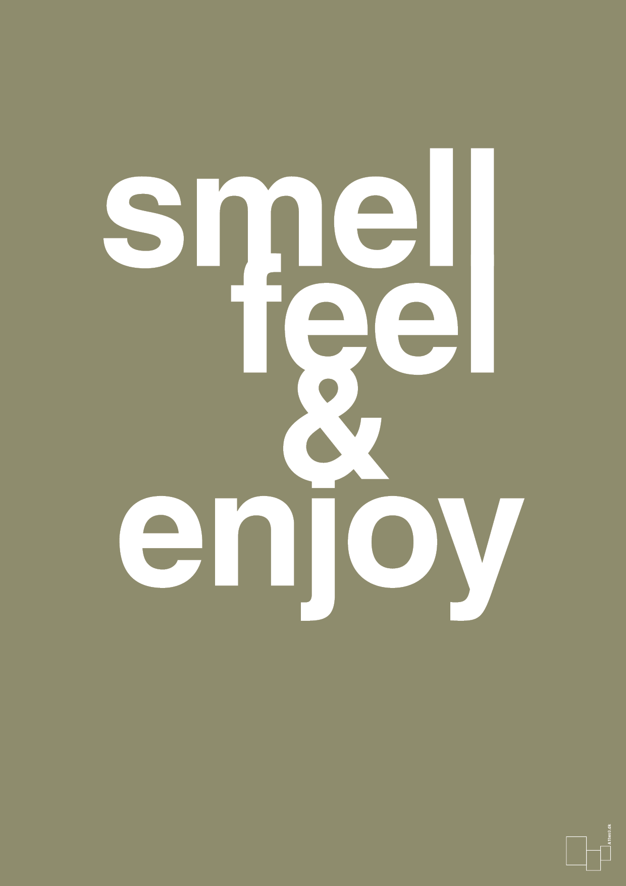 plakat: smell feel enjoy - misty forrest-Livet-A1two3