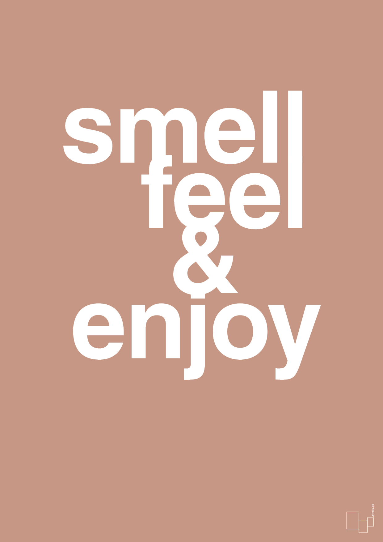 plakat: smell feel enjoy - powder-Livet-A1two3