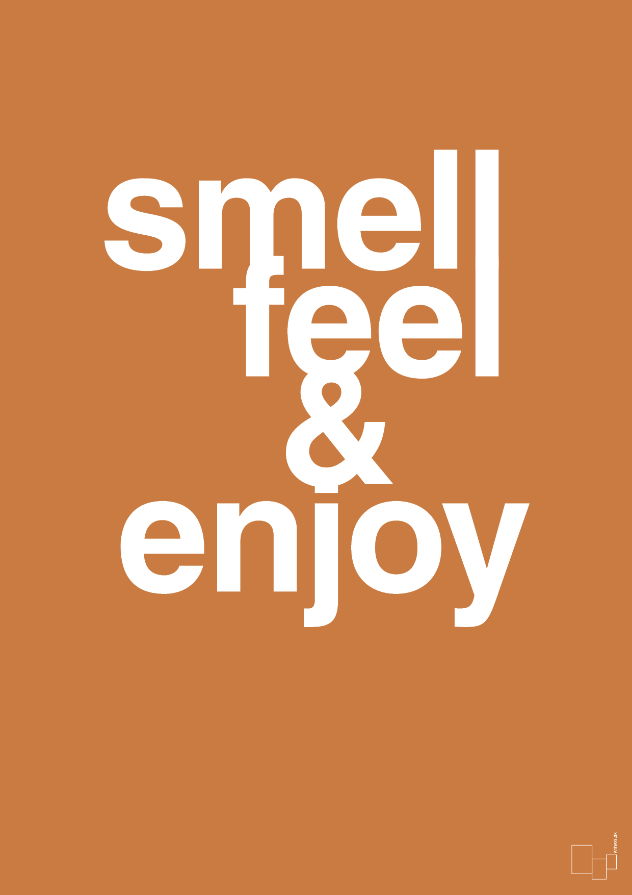 plakat: smell feel enjoy - rumba orange-Livet-A1two3