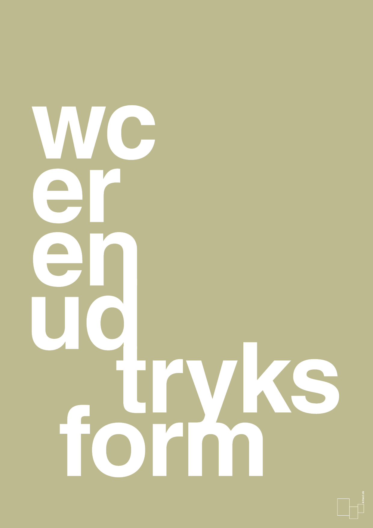 plakat: wc er en udtryksform - back to nature-Humor-A1two3
