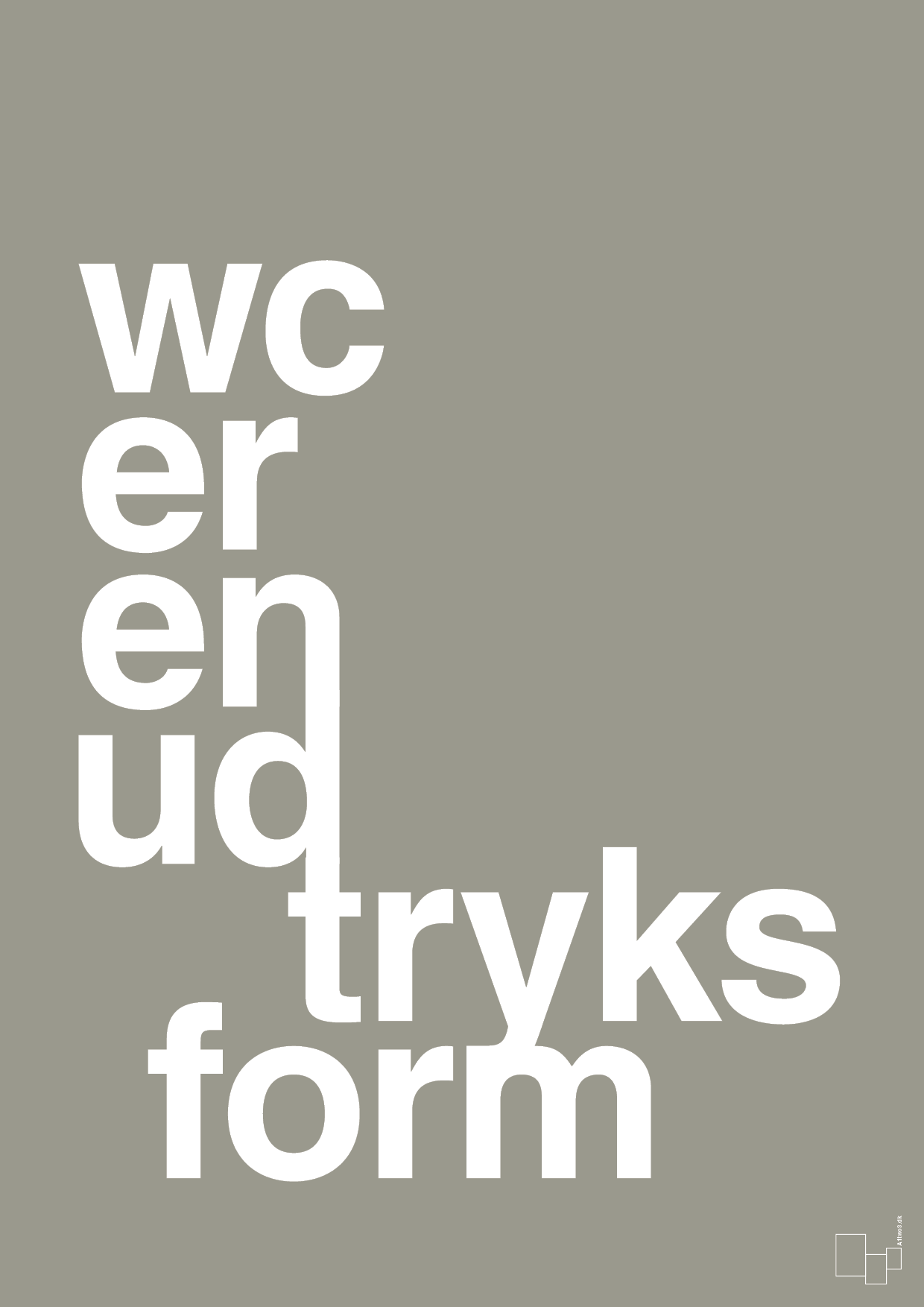 plakat: wc er en udtryksform - battleship gray-Humor-A1two3