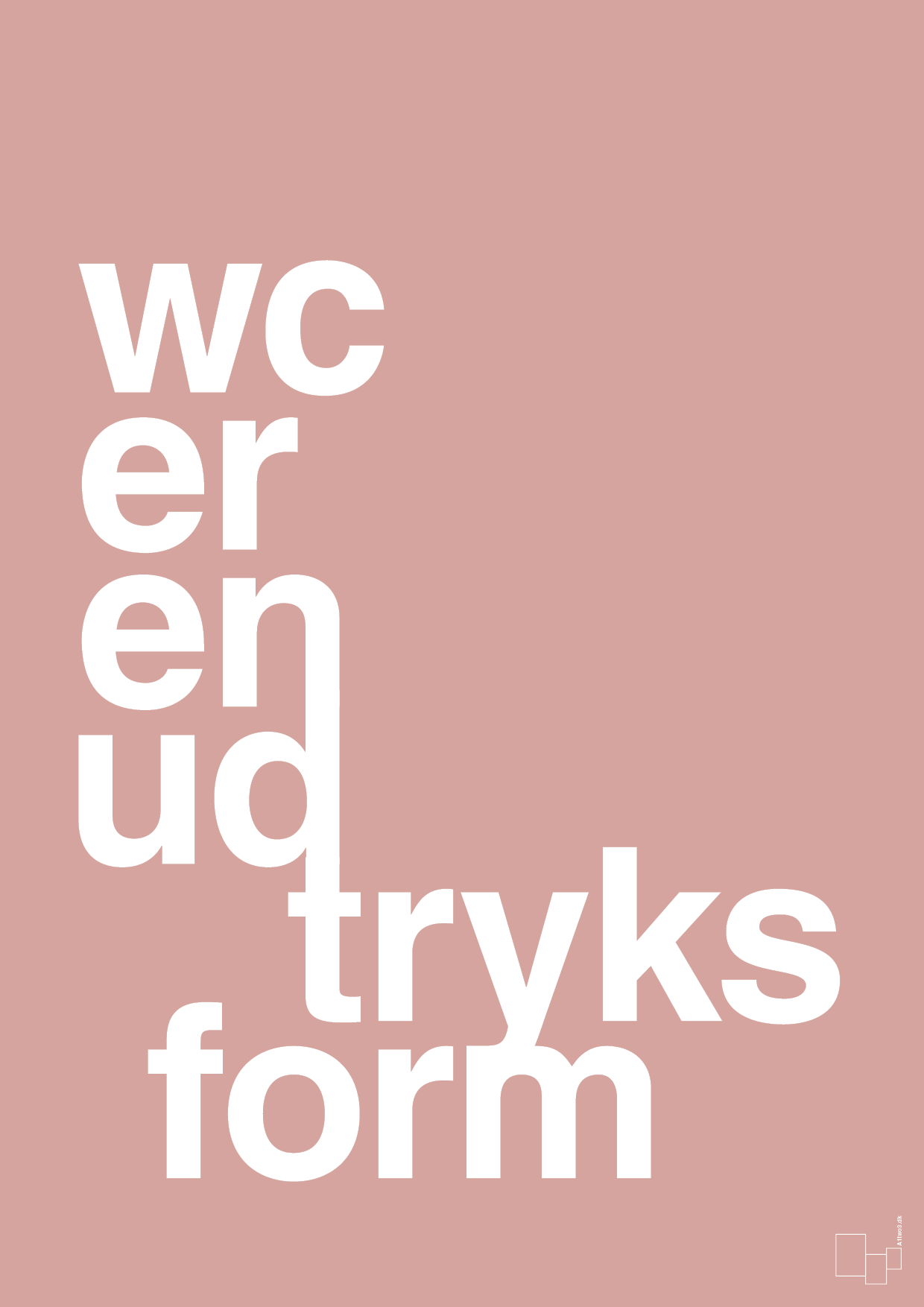 plakat: wc er en udtryksform - bubble shell-Humor-A1two3