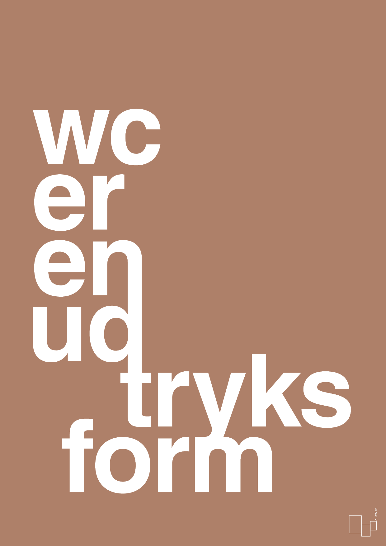 plakat: wc er en udtryksform - cider spice-Humor-A1two3
