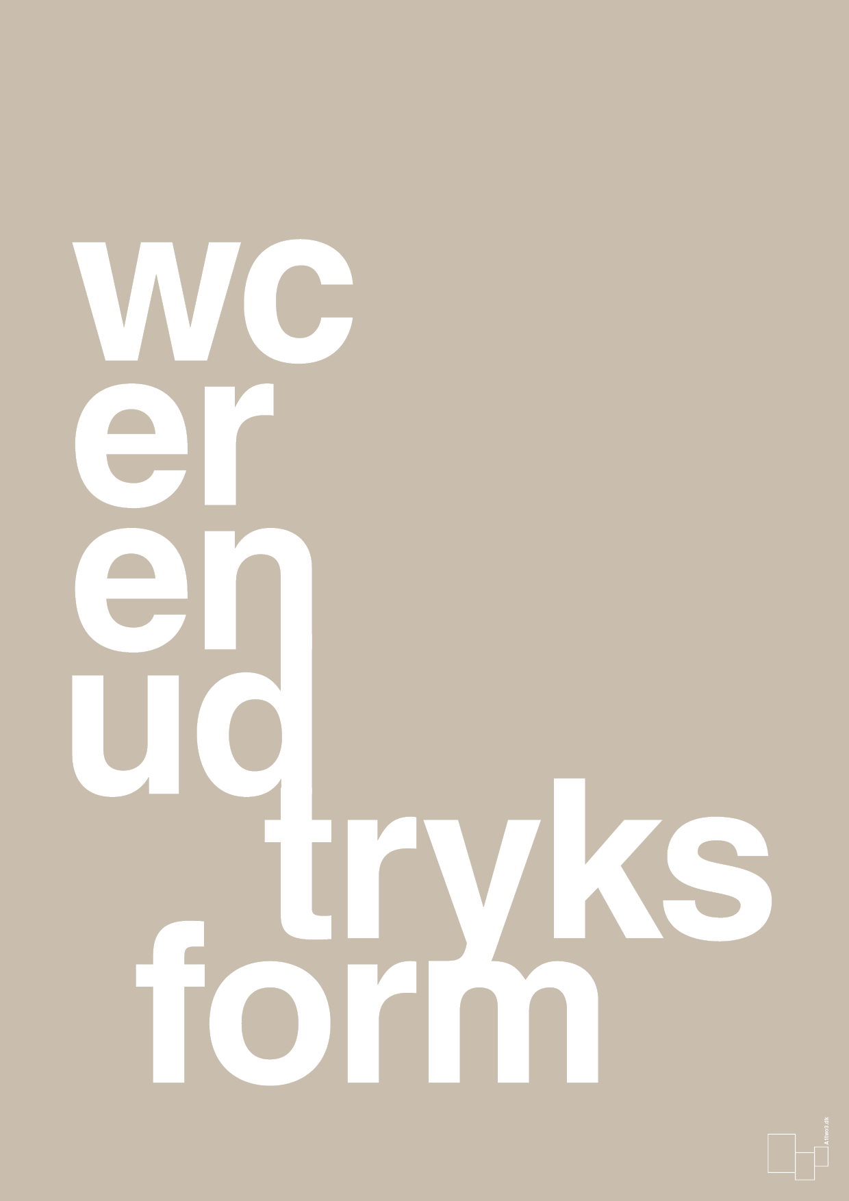 plakat: wc er en udtryksform - creamy mushroom-Humor-A1two3