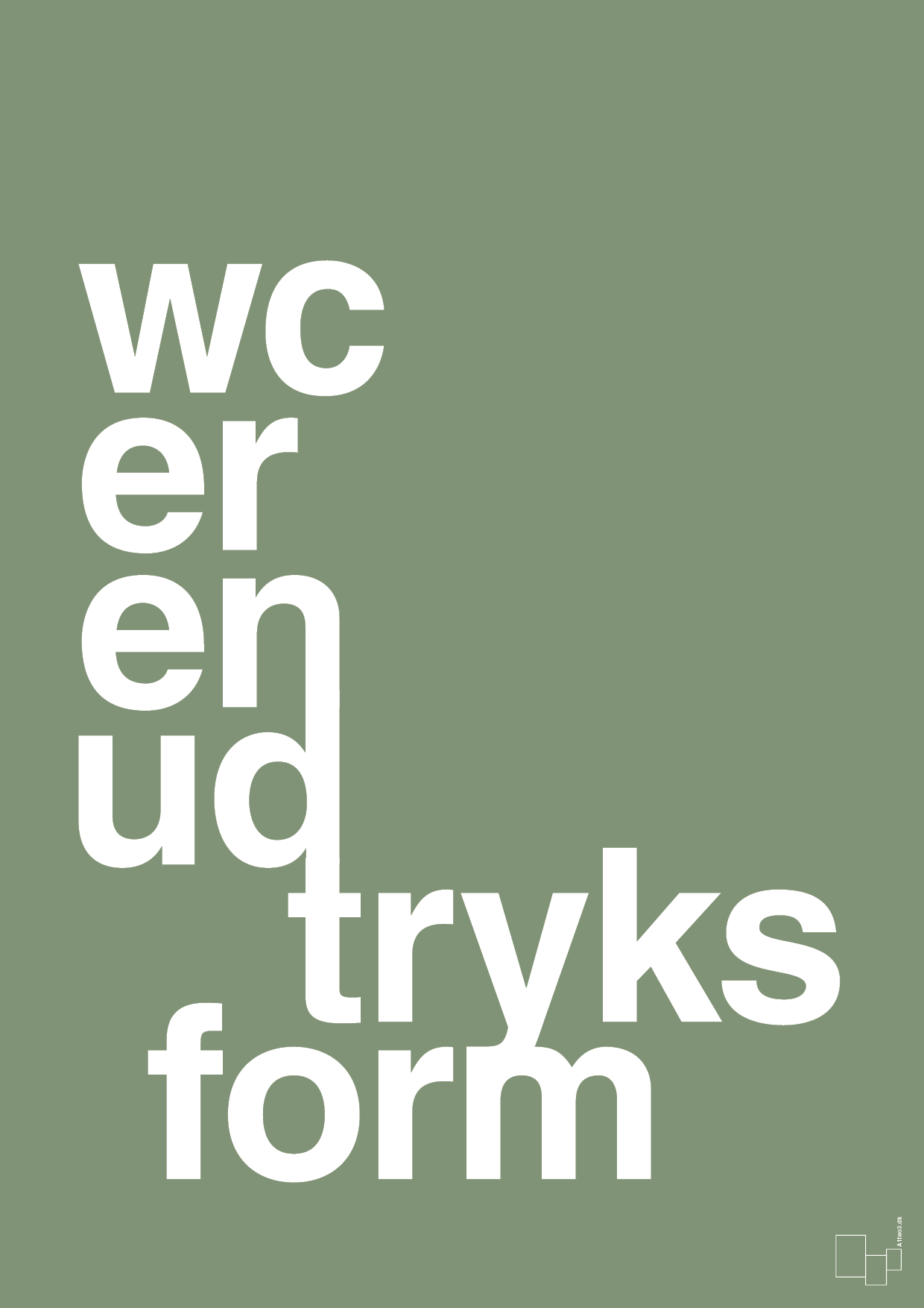 plakat: wc er en udtryksform - jade-Humor-A1two3