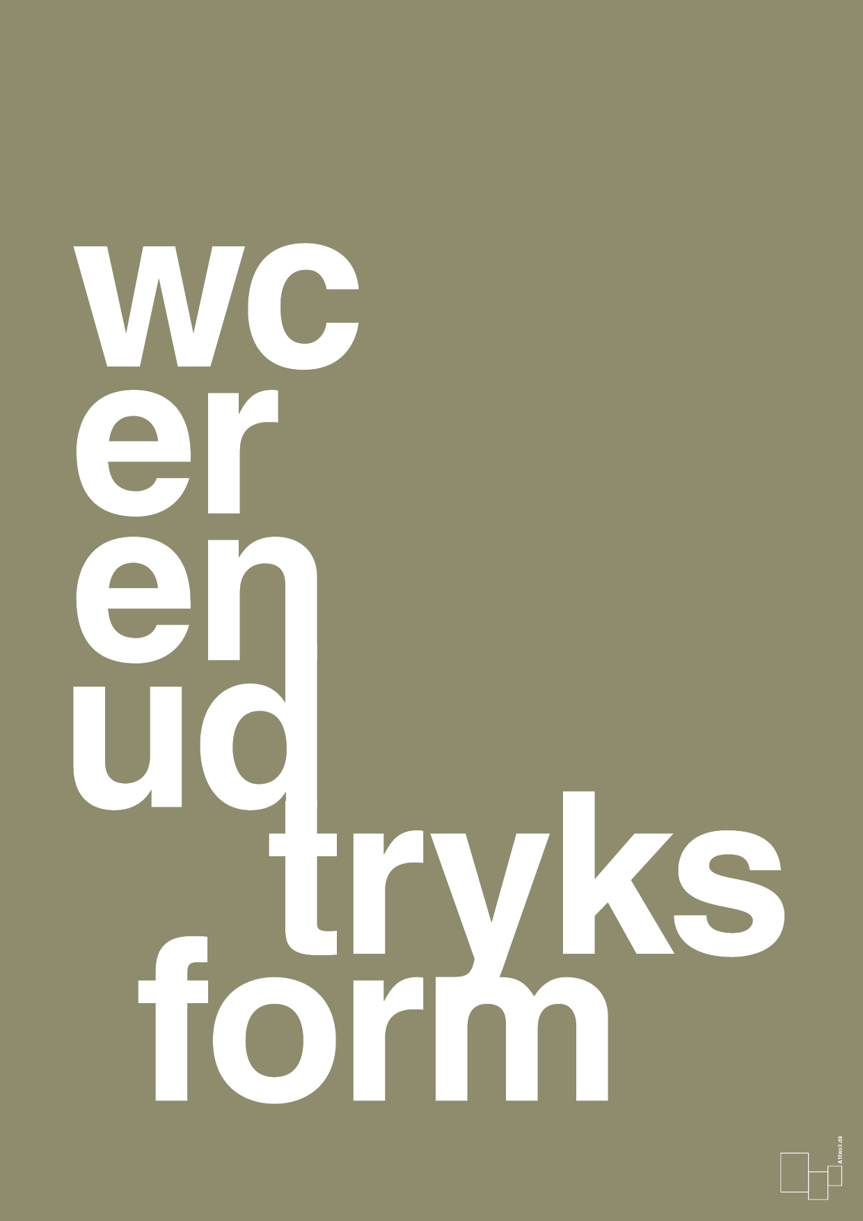 plakat: wc er en udtryksform - misty forrest-Humor-A1two3