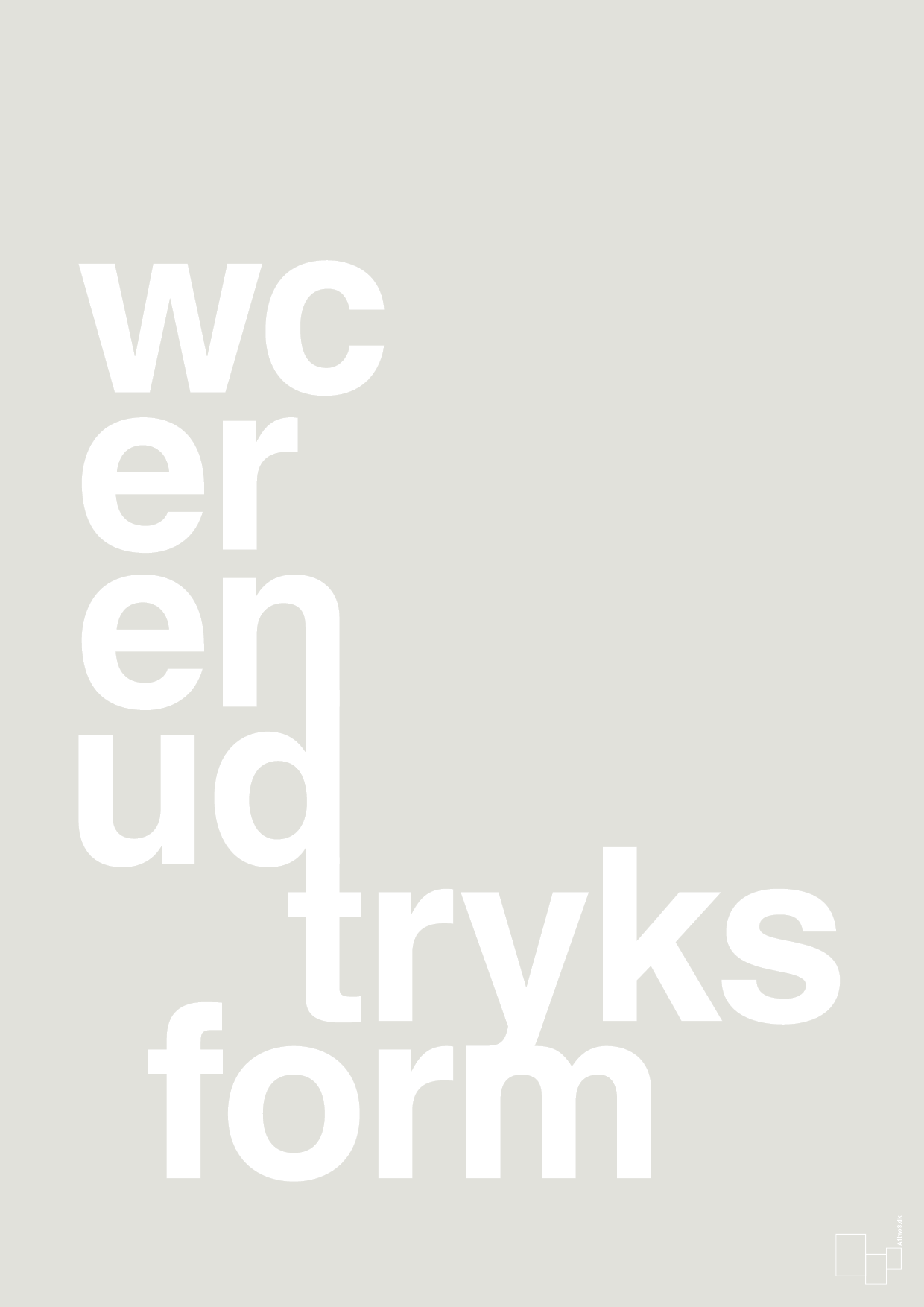plakat: wc er en udtryksform - painters white-Humor-A1two3