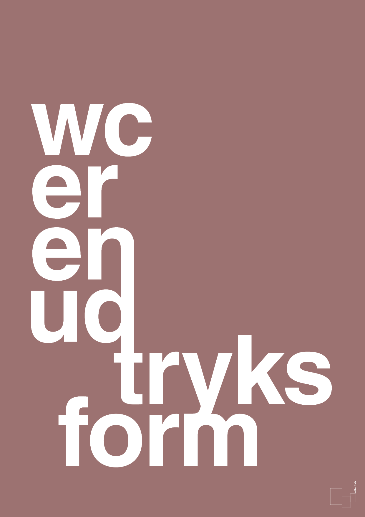 plakat: wc er en udtryksform - plum-Humor-A1two3