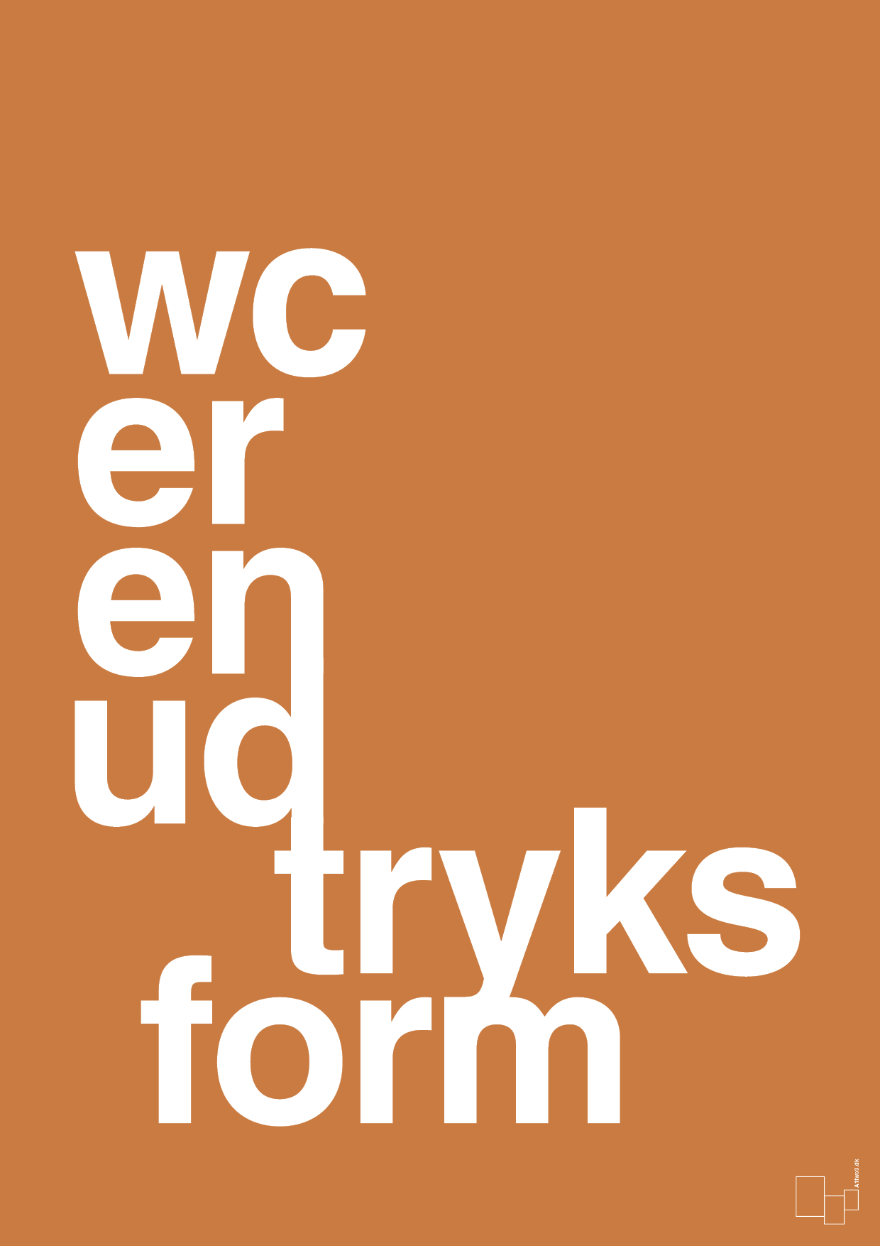 plakat: wc er en udtryksform - rumba orange-Humor-A1two3