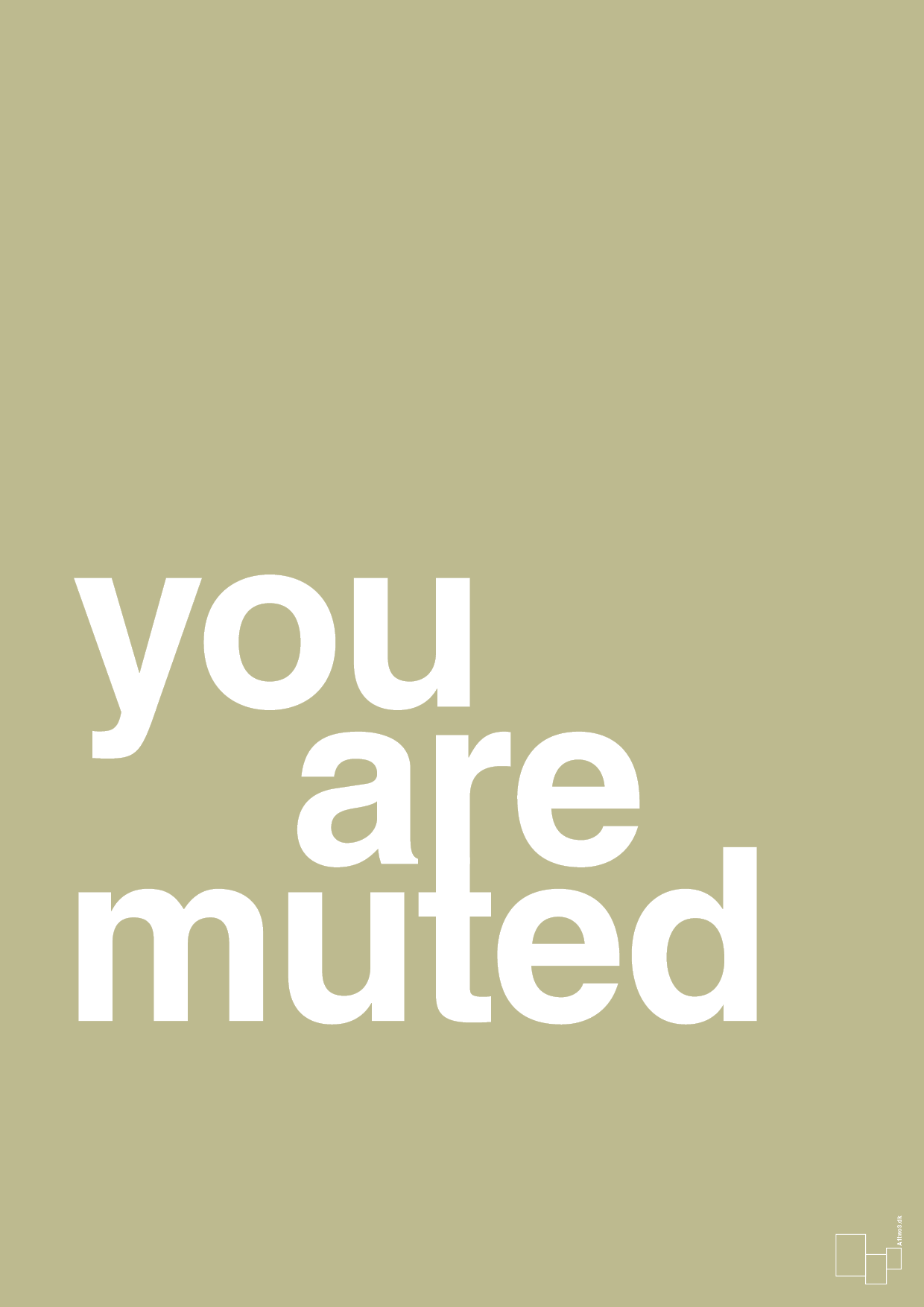 plakat: you are muted - back to nature-Humor-A1two3