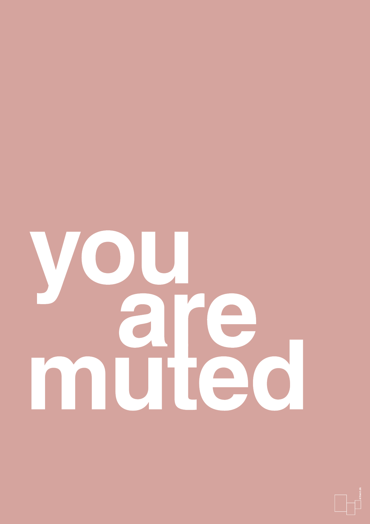 plakat: you are muted - bubble shell-Humor-A1two3