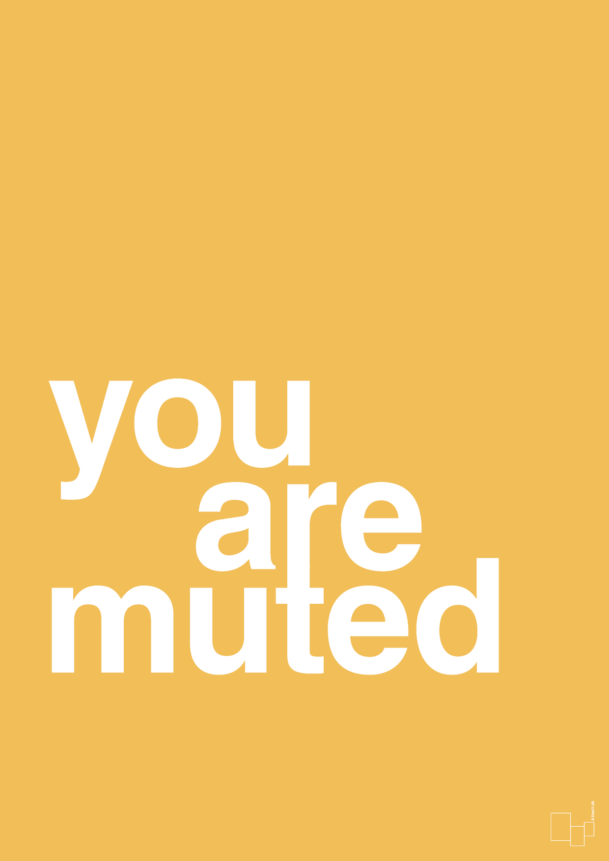 plakat: you are muted - honeycomb-Humor-A1two3
