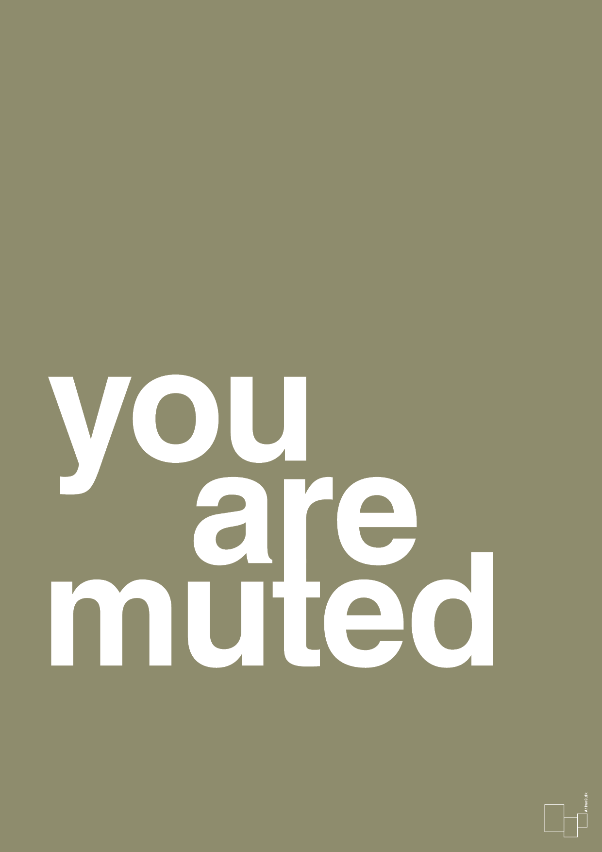 plakat: you are muted - misty forrest-Humor-A1two3