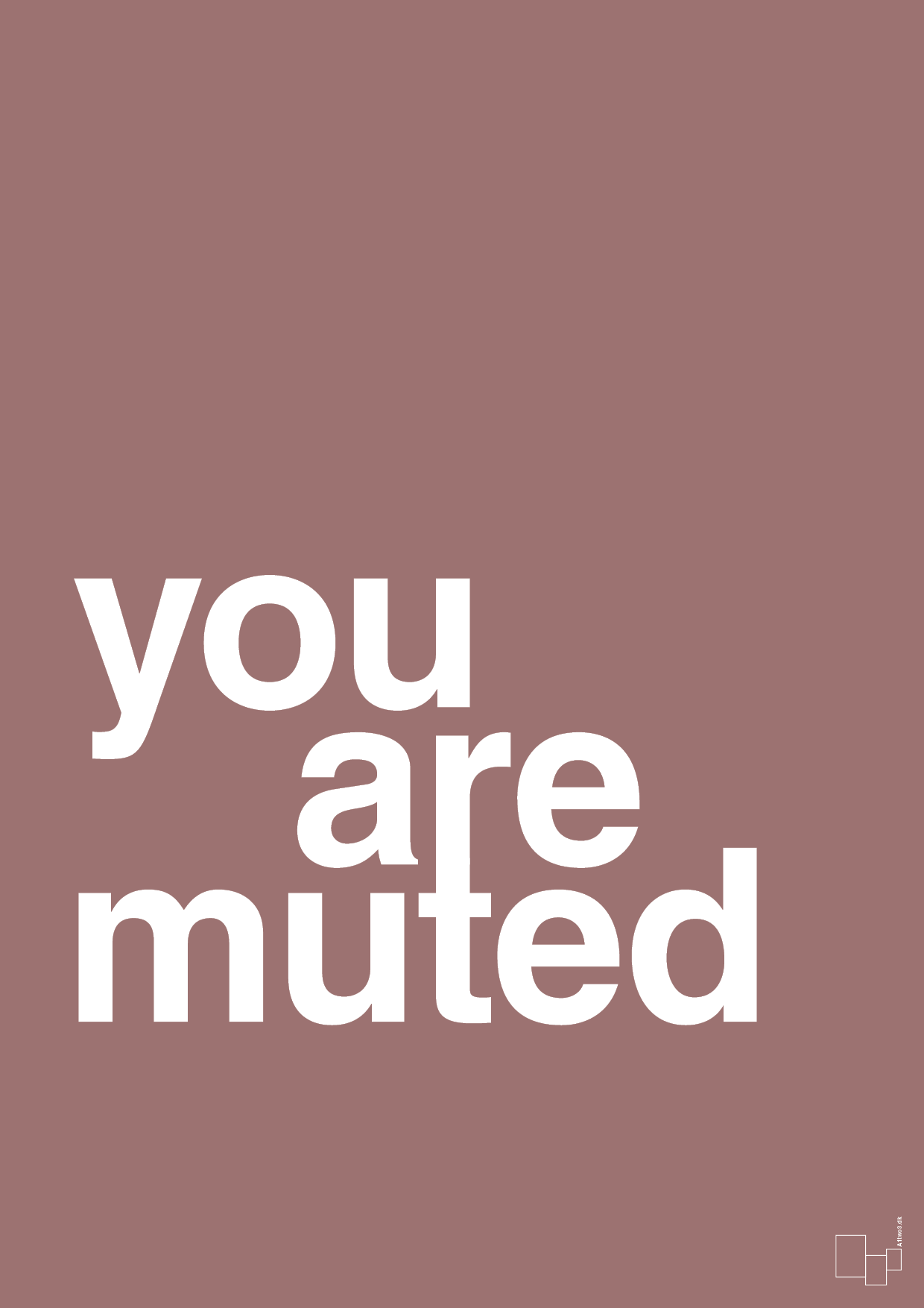 plakat: you are muted - plum-Humor-A1two3